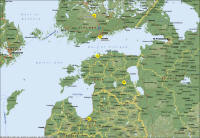 Kort over Estland og det sydlige Finland